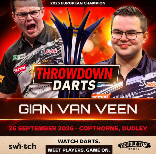 Gian van Veen headlines Throwdown Darts at the Copthorne, Dudley on 26 September 2026